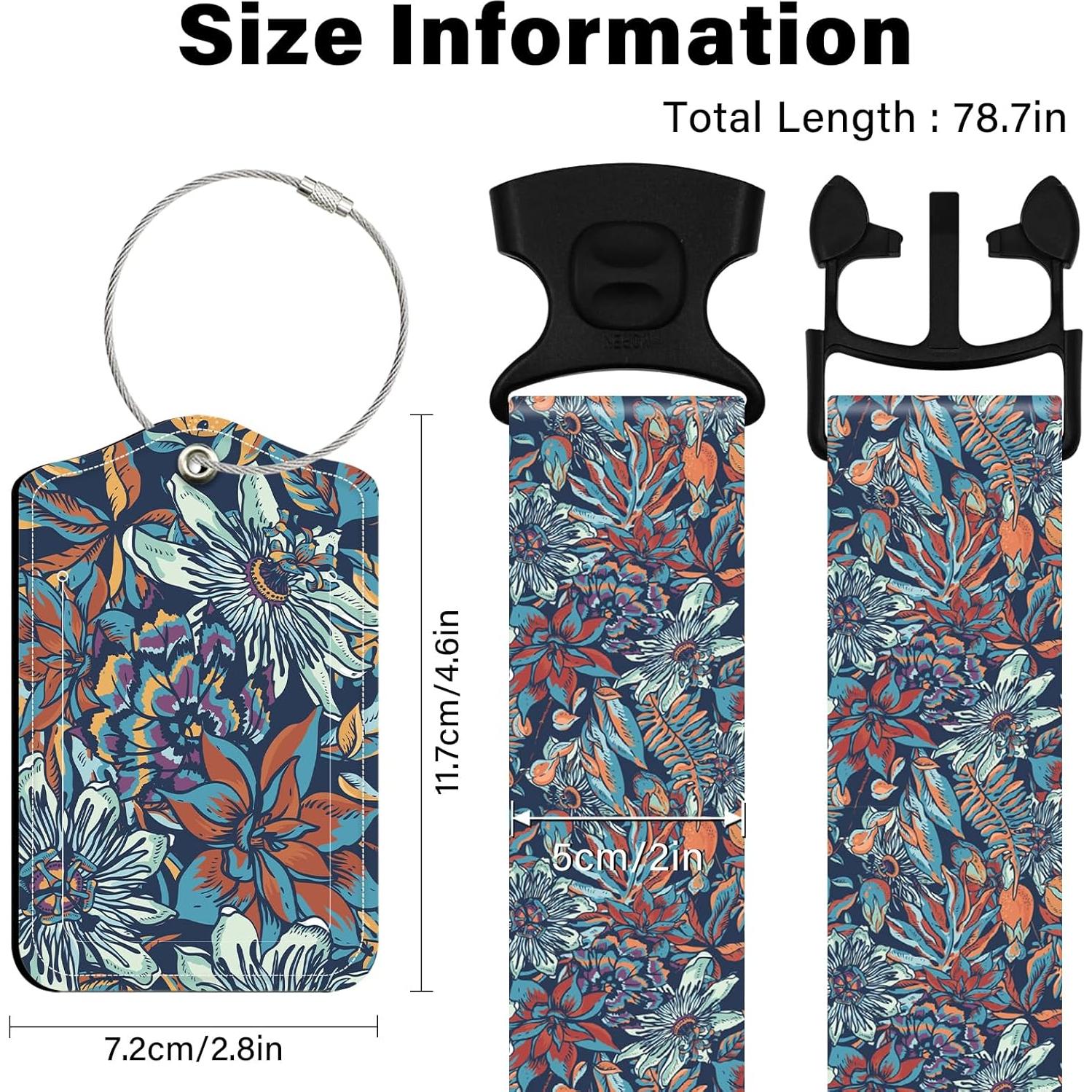 Juego de 3 Etiquetas de Equipaje ZHOMA con Correas Ajustables