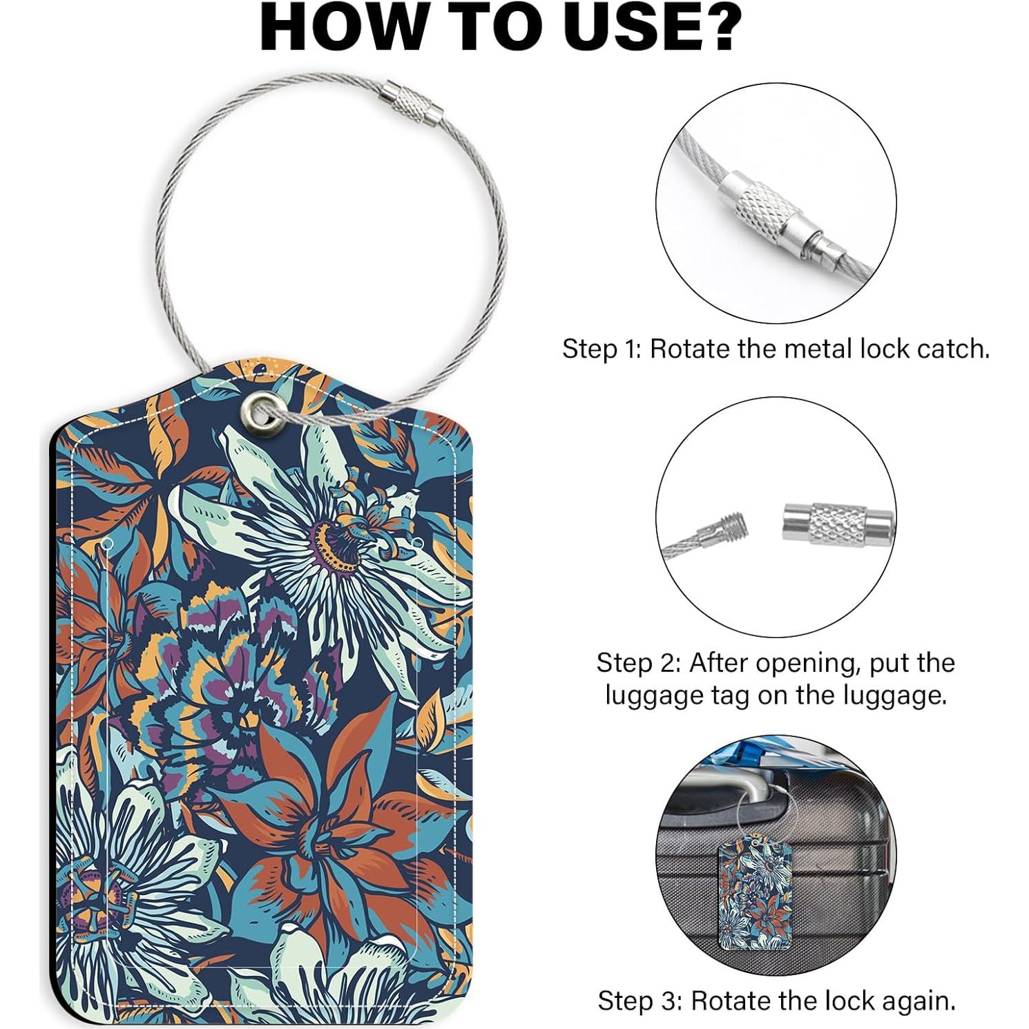 Juego de 3 Etiquetas de Equipaje ZHOMA con Correas Ajustables