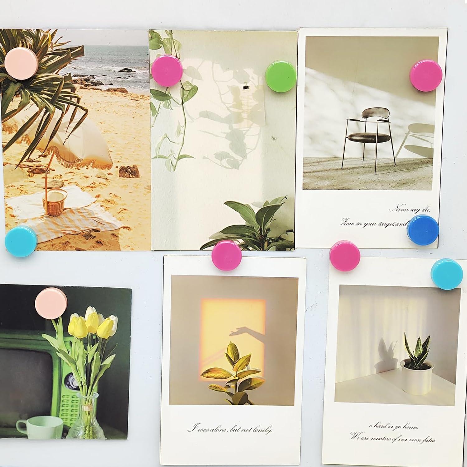 Imanes de Nevera DUJEQM 20 Piezas Redondos Colores