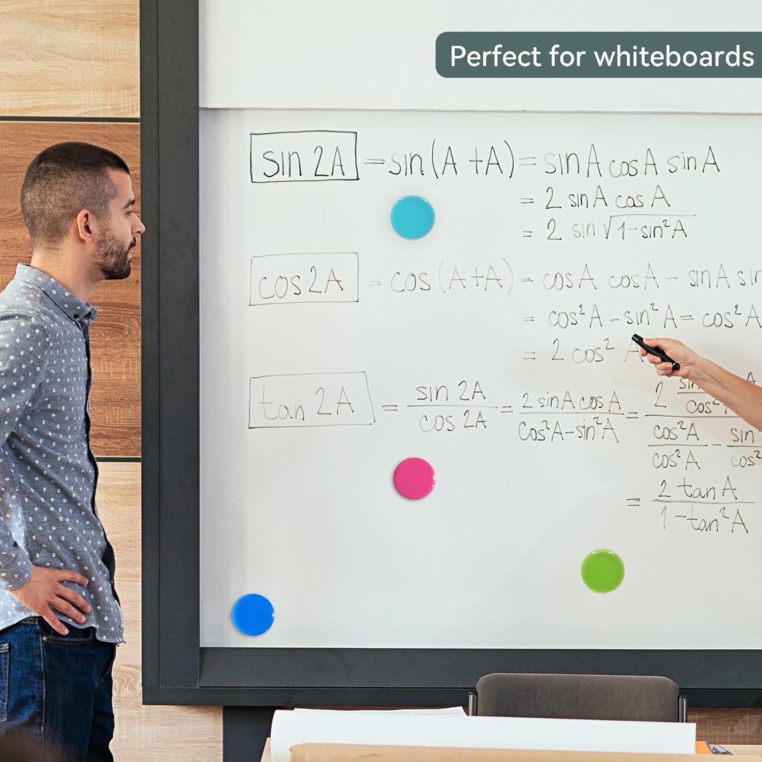 Imanes de Nevera DUJEQM 20 Piezas Redondos Colores