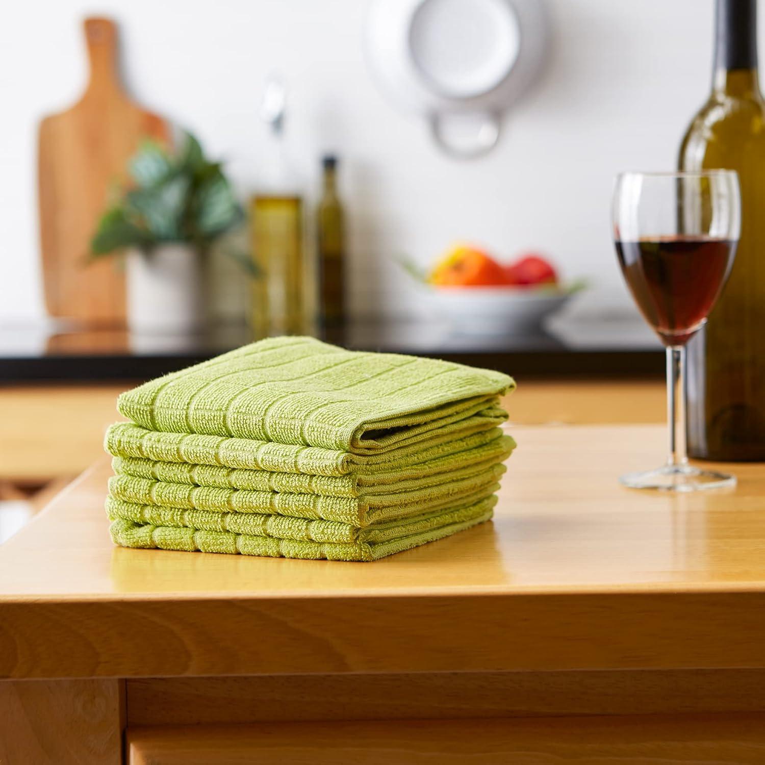 Conjunto de paños de cocina DII Basic Terry 30x30 cm Aguacate 6 unidades