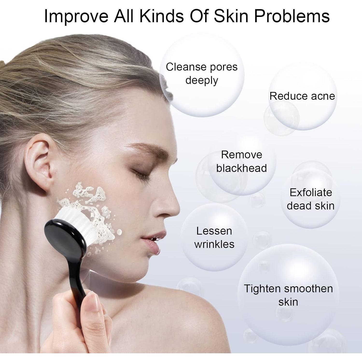 Cepillo Facial Exfoliante Beomeen 4 PCS Negro - Limpieza Profunda