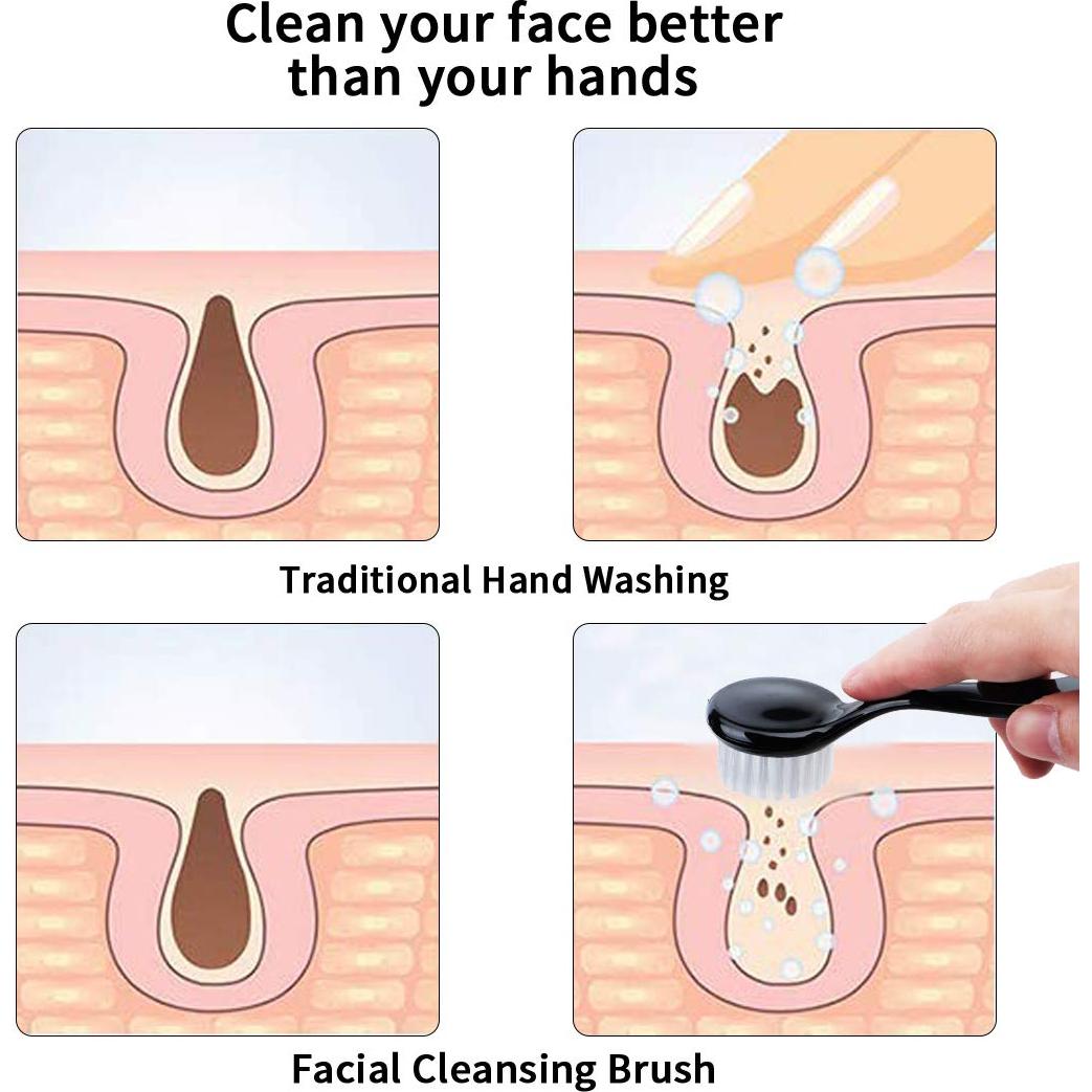 Cepillo Facial Exfoliante Beomeen 4 PCS Negro - Limpieza Profunda