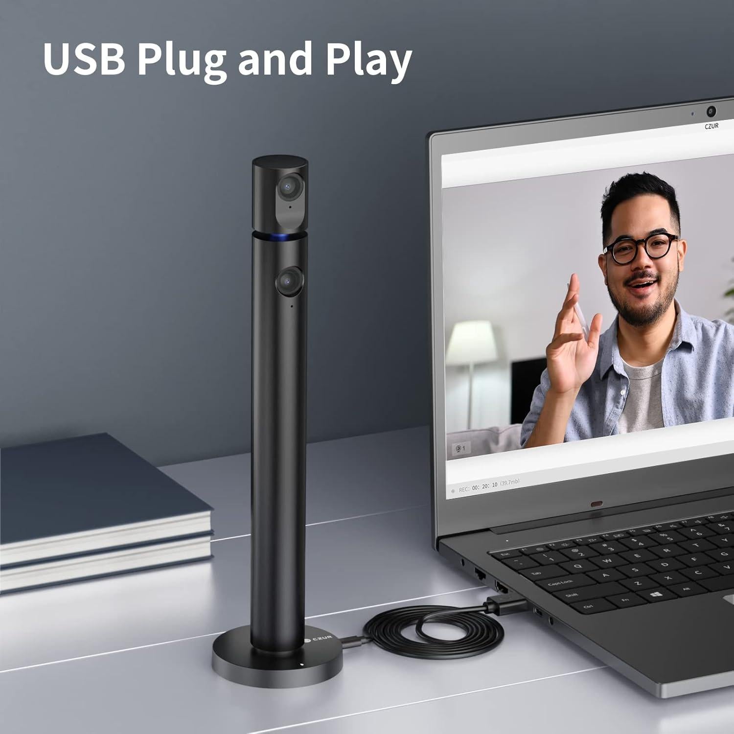 CZUR Halo X Pro Webcam Doble 1080P USB para PC