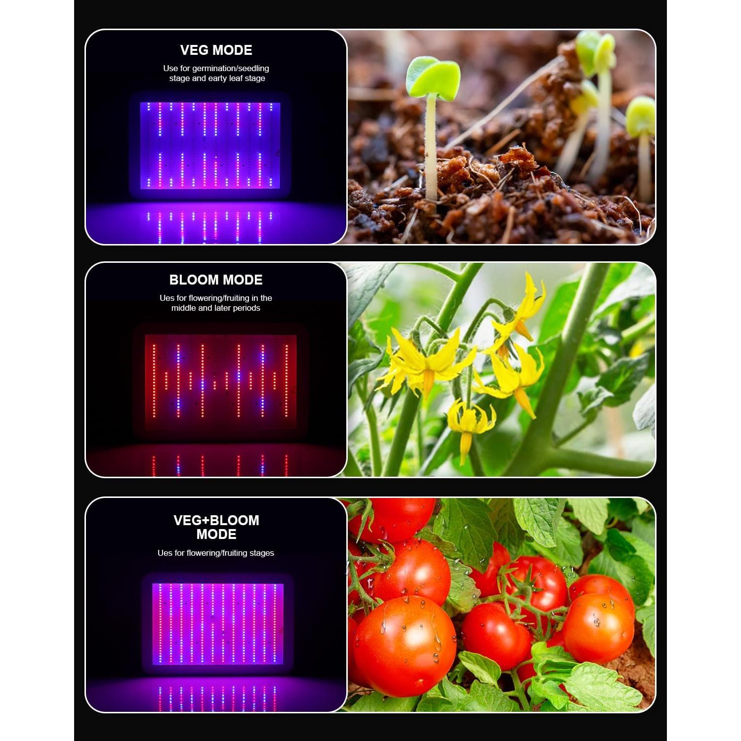 Luz de Cultivo LED KOSCHEAL KS1200 130W Espectro Completo