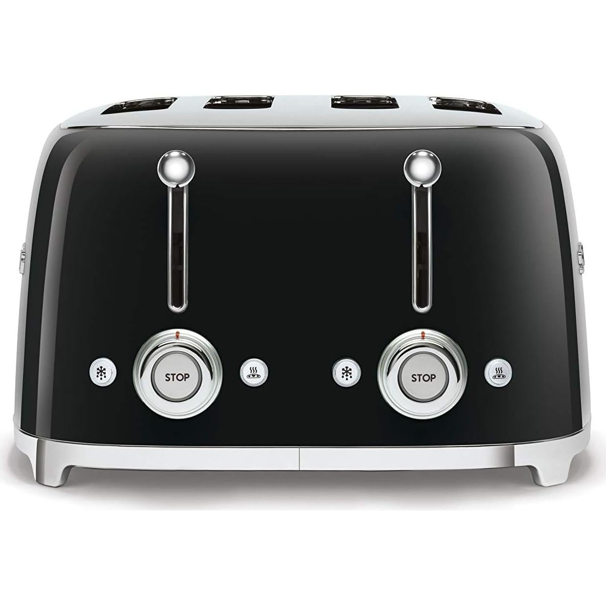 Tostadora Smeg Retro 4 Rebanadas Negra TSF03 - 6 Preajustes