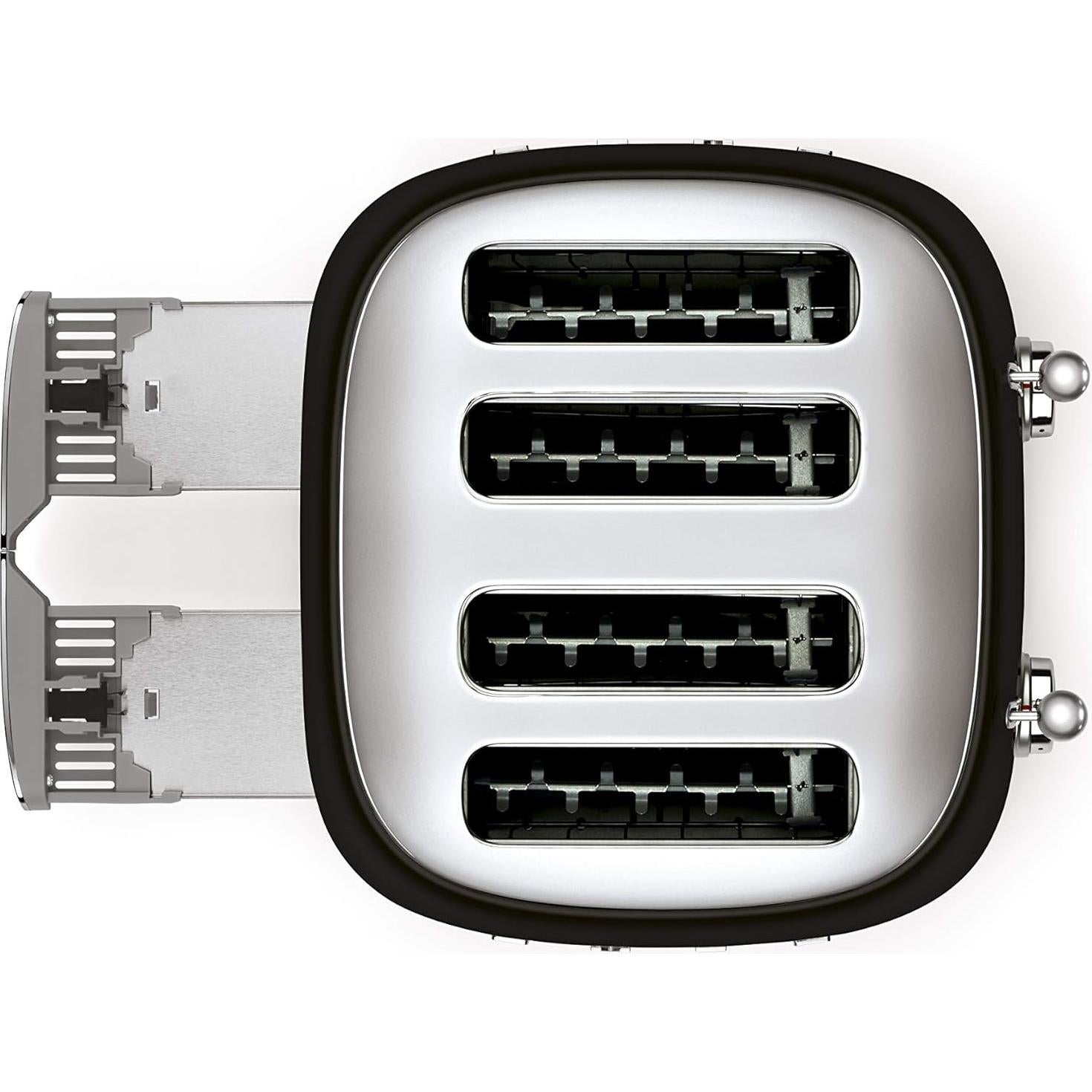 Tostadora Smeg Retro 4 Rebanadas Negra TSF03 - 6 Preajustes