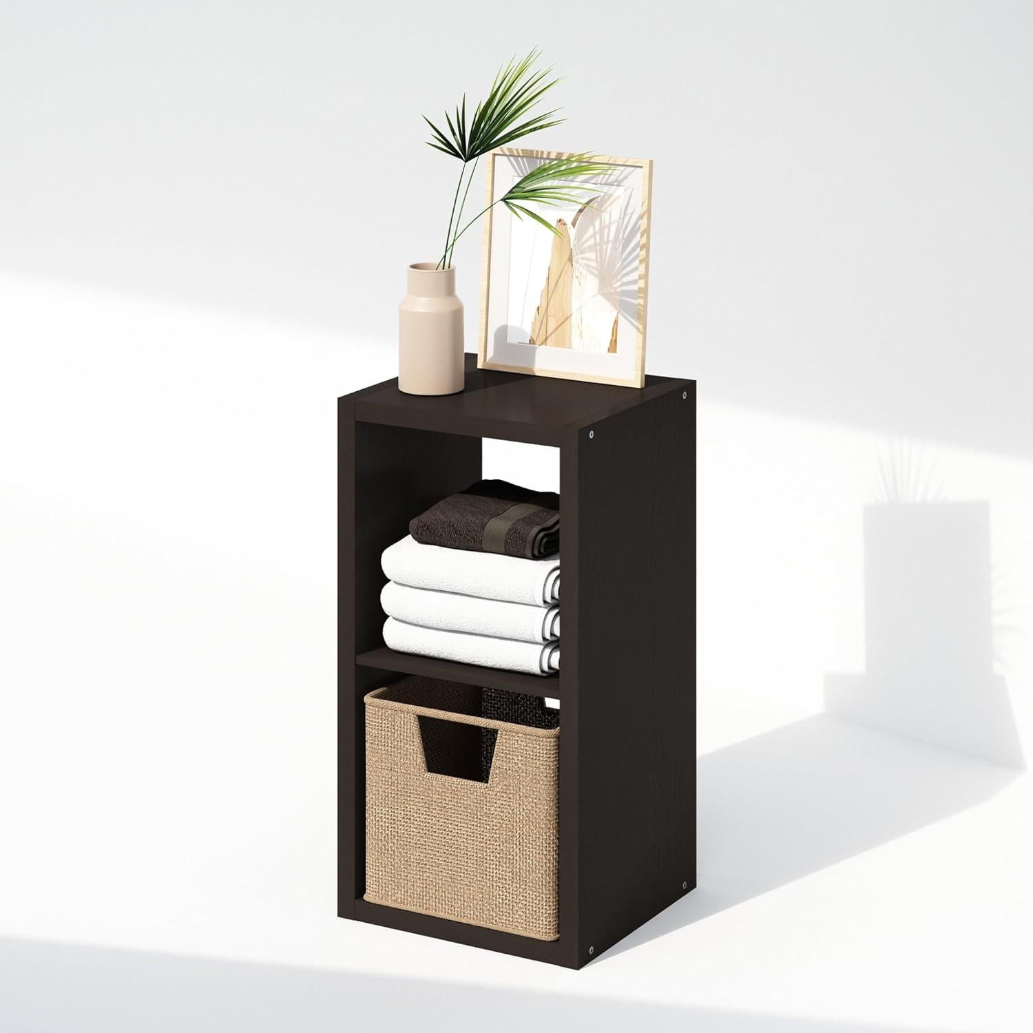 Estante Organizador Furinno Cubic 2-Cube Roble Oscuro