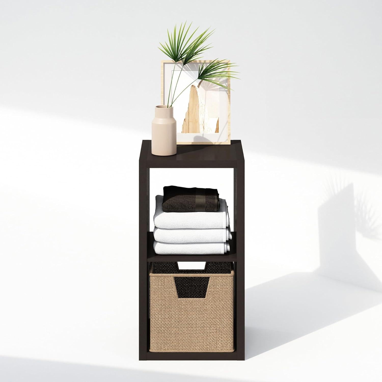 Estante Organizador Furinno Cubic 2-Cube Roble Oscuro