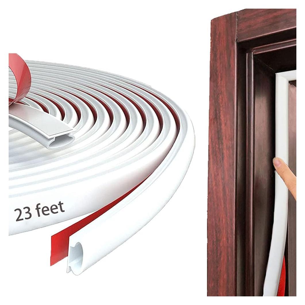 Tira de Sellado de Puerta Pundin 7m Goma Blanca Aislante