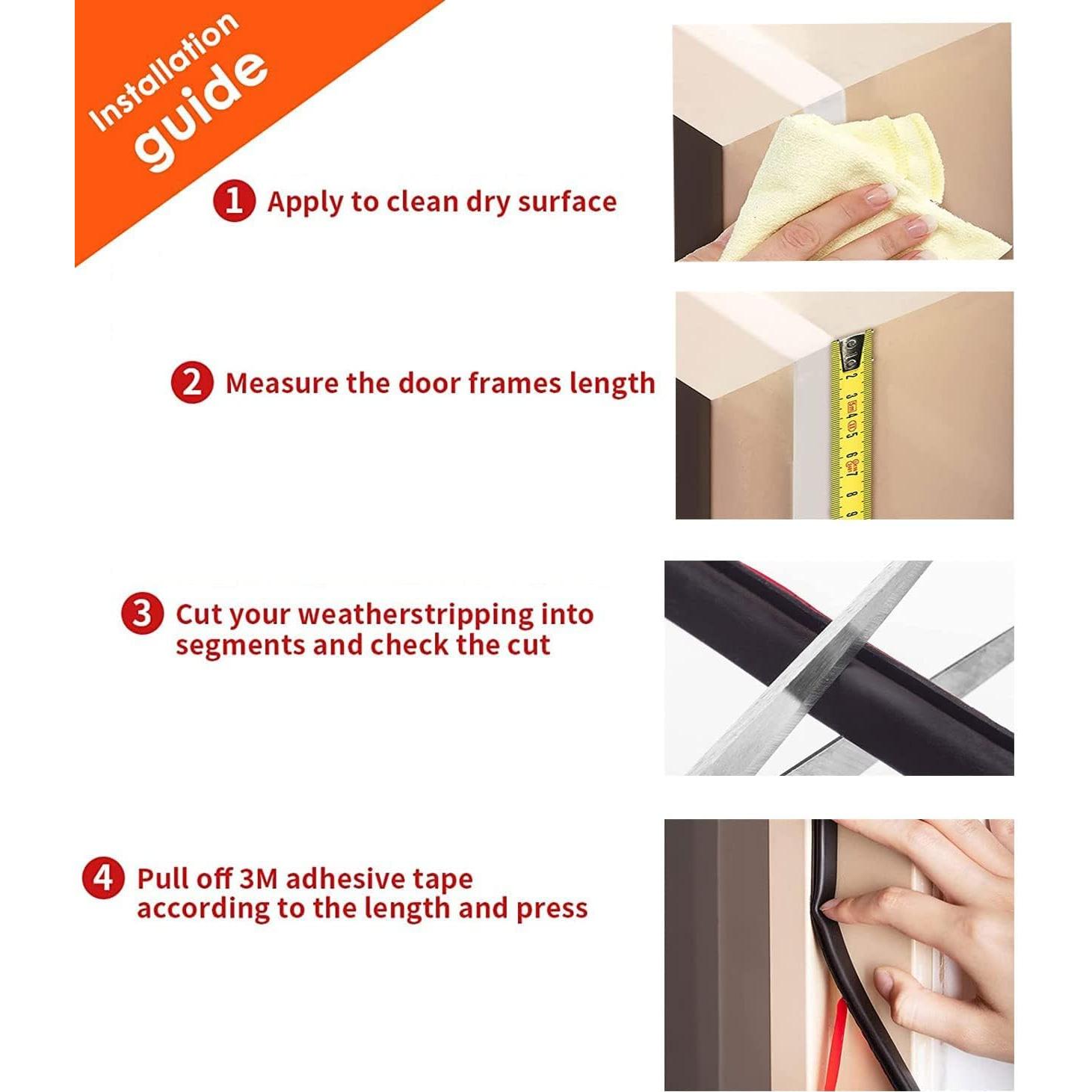 Tira de Sellado de Puerta Pundin 7m Goma Blanca Aislante