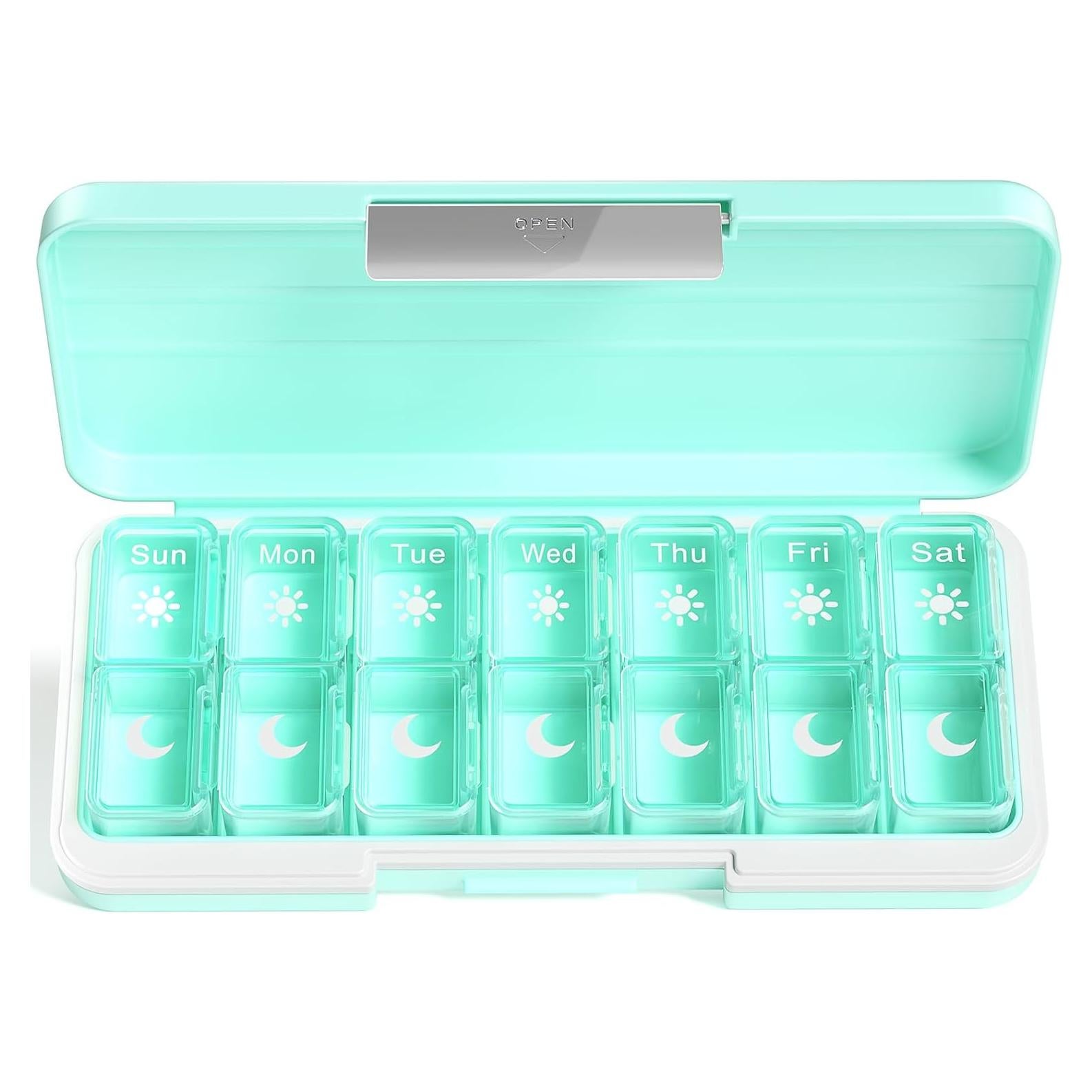 Organizador de Pastillas Zoksi AM/PM 7 Días Verde