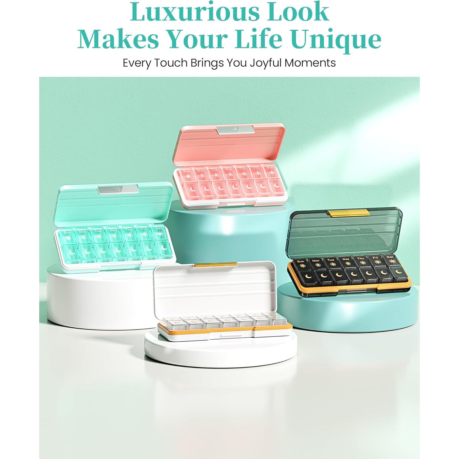 Organizador de Pastillas Zoksi AM/PM 7 Días Verde