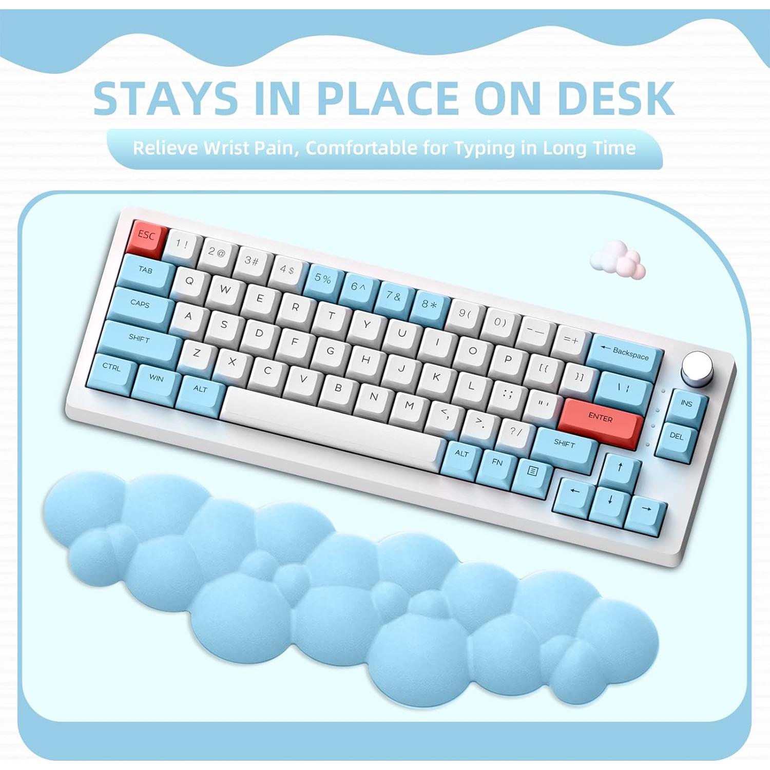 Set 3 en 1 Reposamuñecas Ergonómico MANBASNAKE Azul