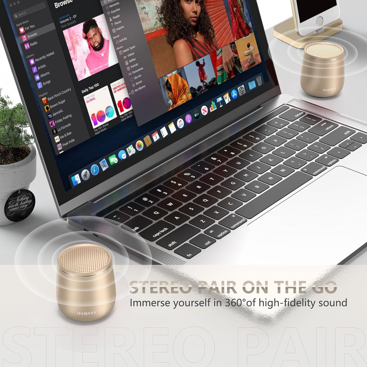 Altavoz Bluetooth INSMY C17-MAX Mini Impermeable Oro