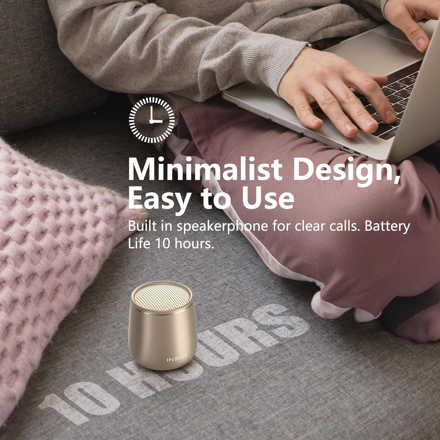 Altavoz Bluetooth INSMY C17-MAX Mini Impermeable Oro