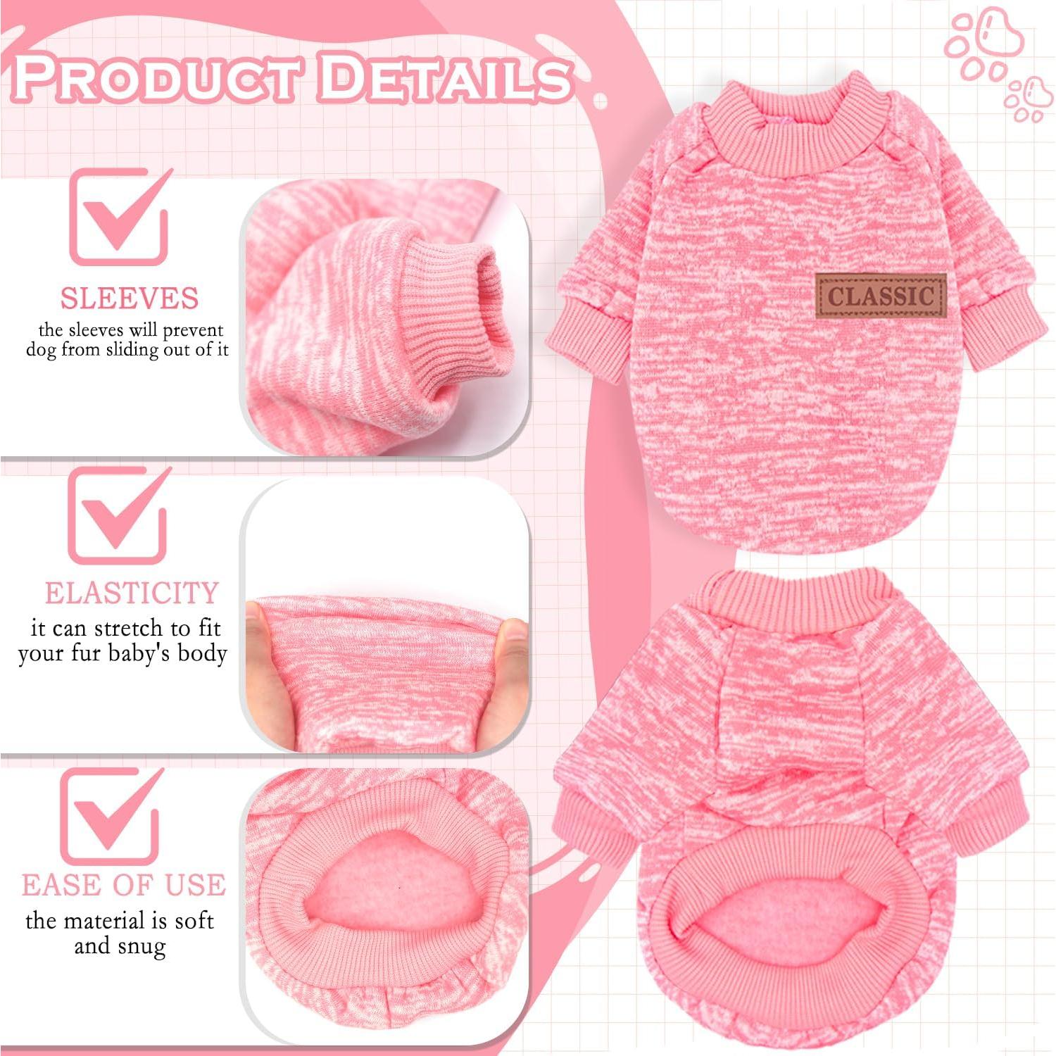 Conjunto 2 Suéteres para Perros Pequeños Uswalnna XXS