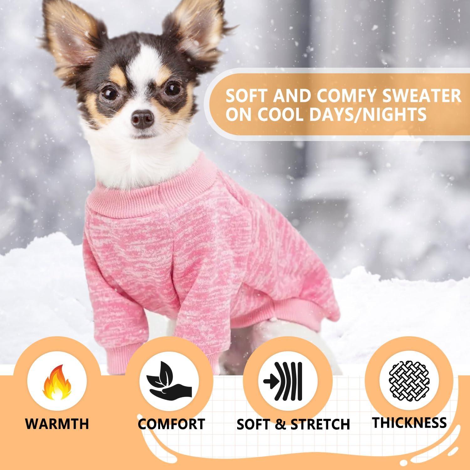 Conjunto 2 Suéteres para Perros Pequeños Uswalnna XXS