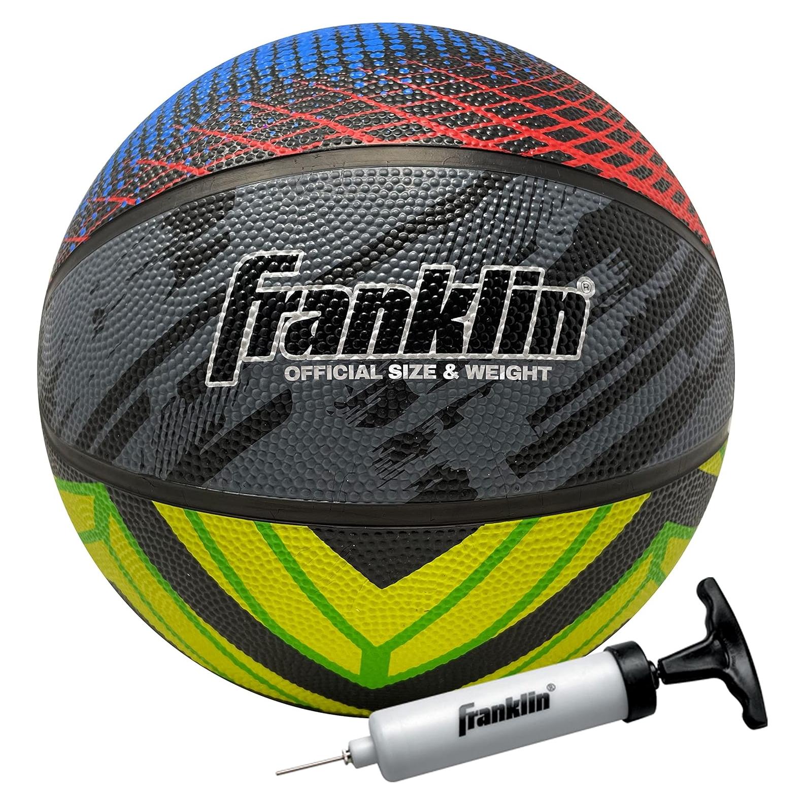 Balón de Baloncesto Franklin Sports Mystic - Tamaño Oficial 74.93 cm - Incluye Bomba