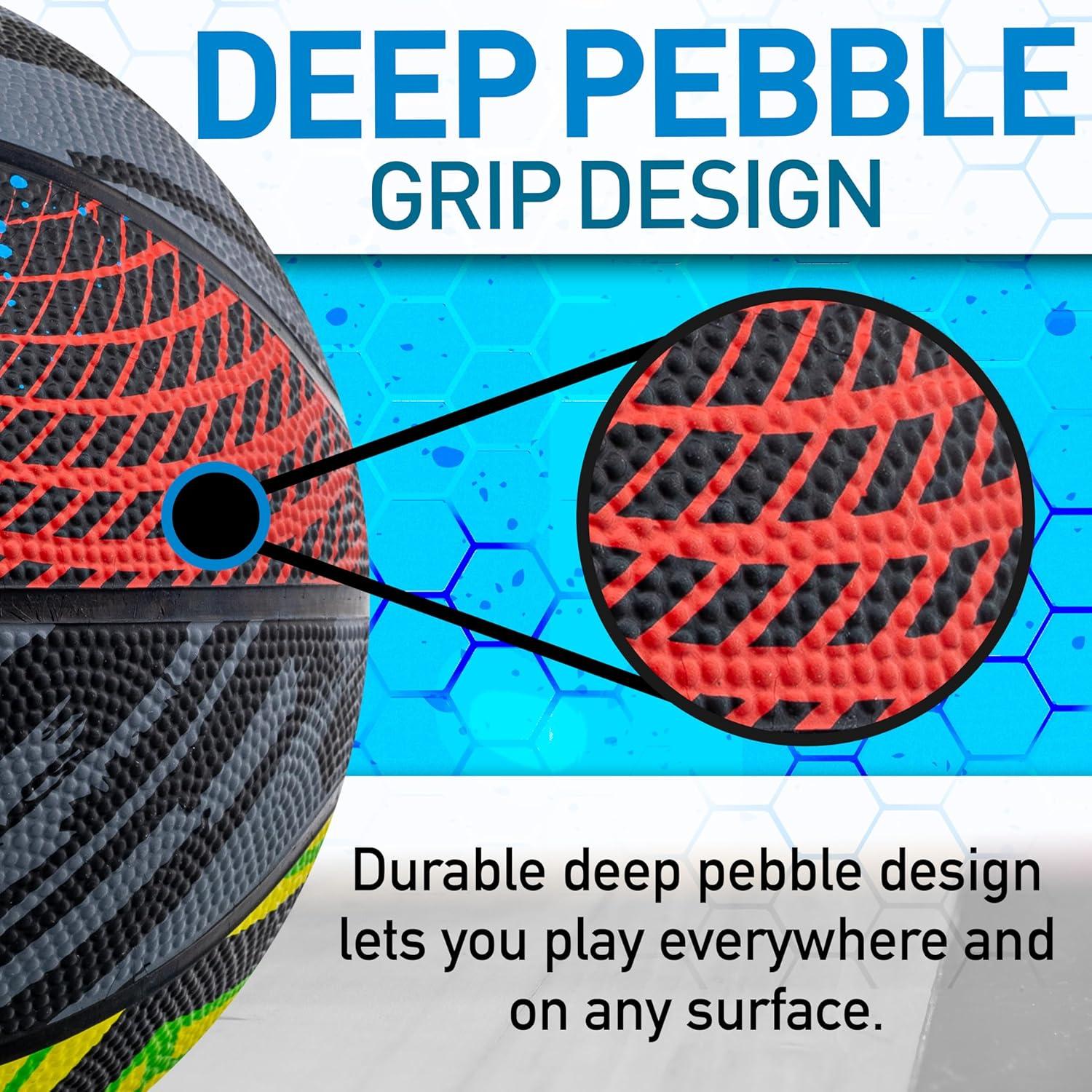 Balón de Baloncesto Franklin Sports Mystic - Tamaño Oficial 74.93 cm - Incluye Bomba