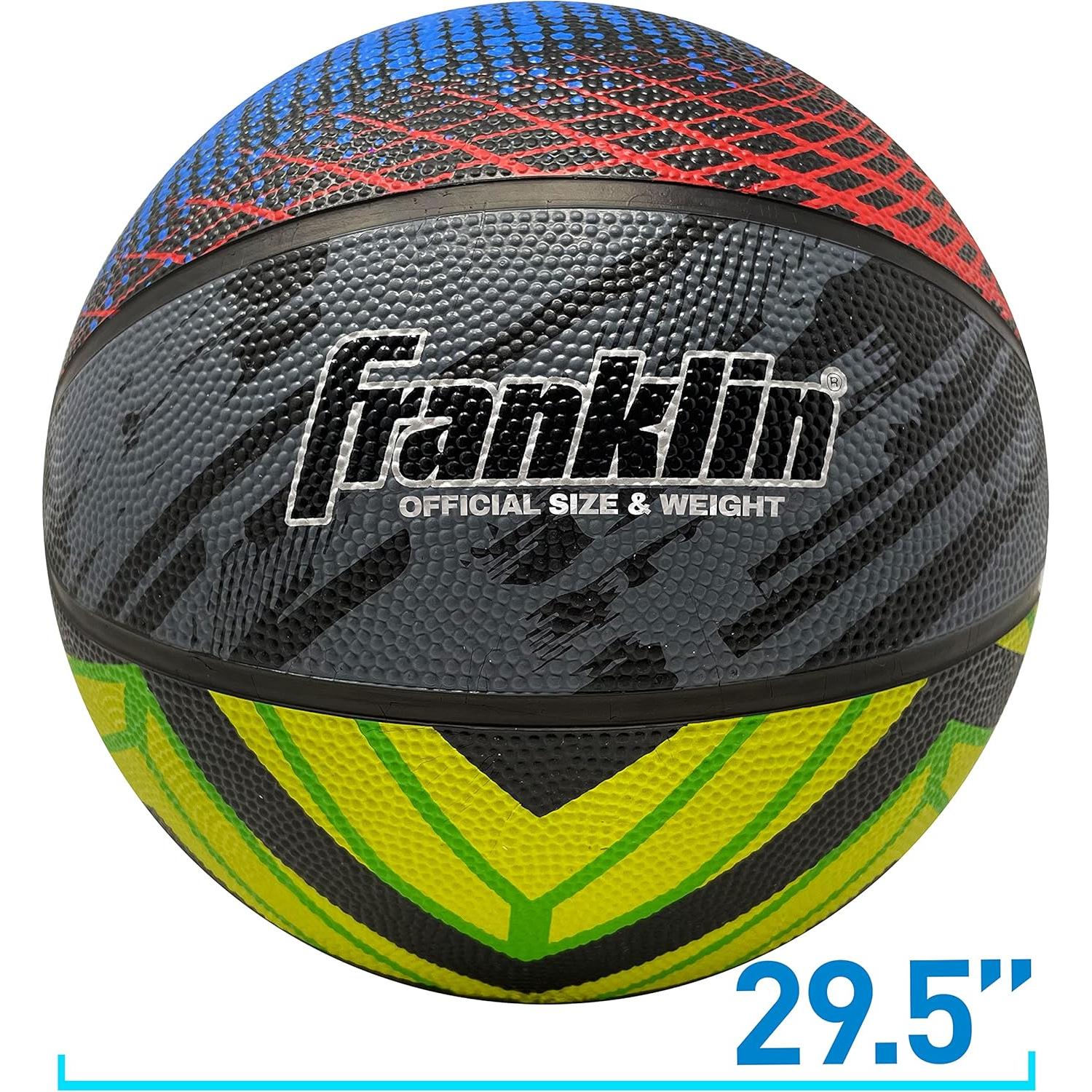 Balón de Baloncesto Franklin Sports Mystic - Tamaño Oficial 74.93 cm - Incluye Bomba