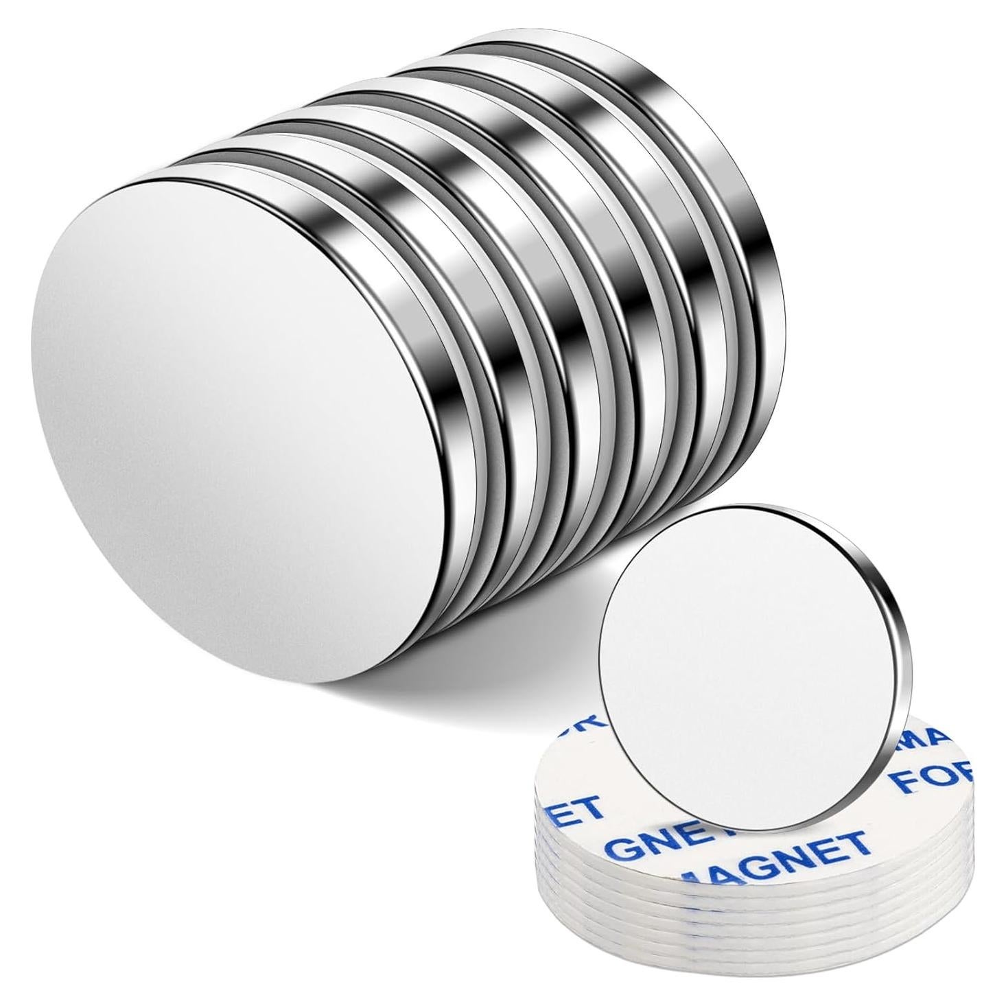 Imanes de Neodimio TRY MAG 20x3mm 6 Piezas Adhesivos