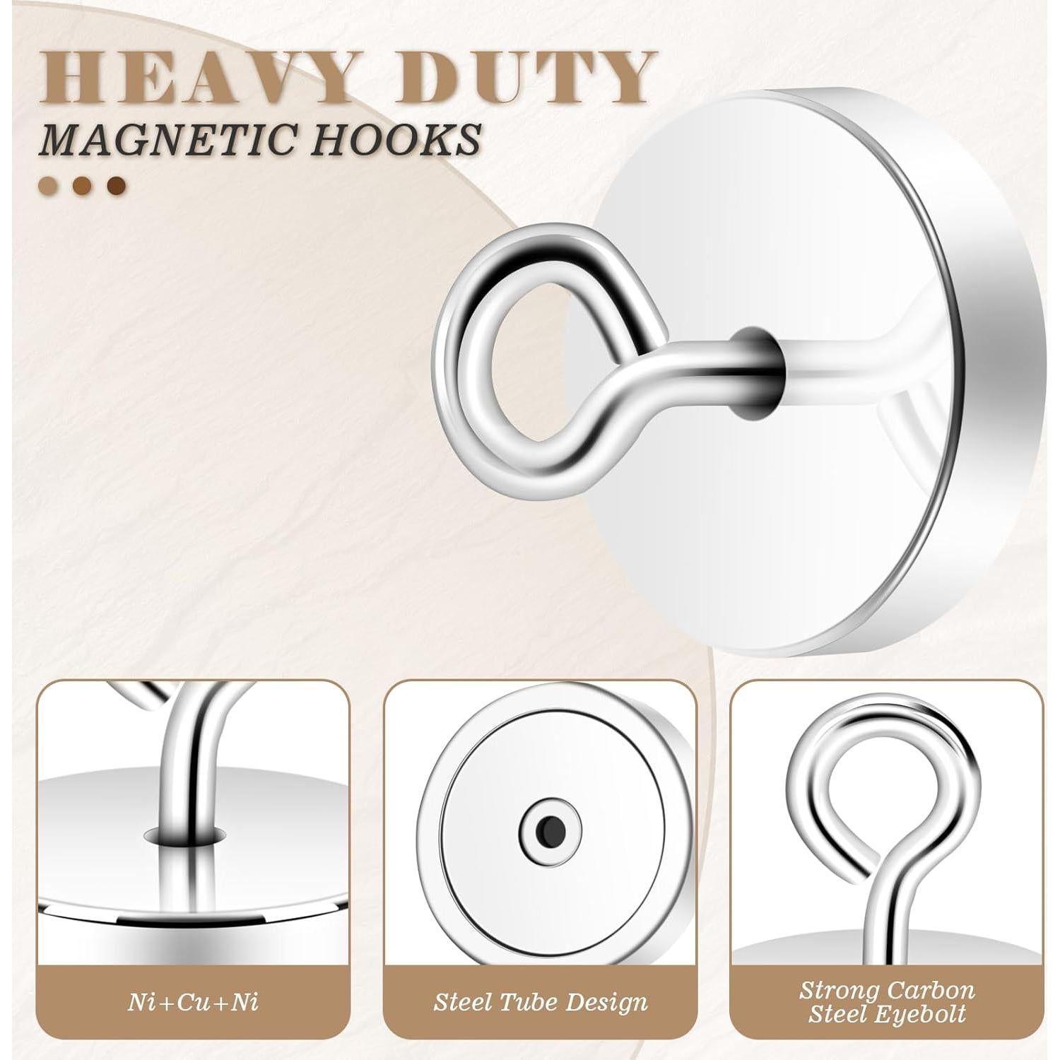 Ganchos Magnéticos Neosmuk 100kg Alta Resistencia 2 Pzs