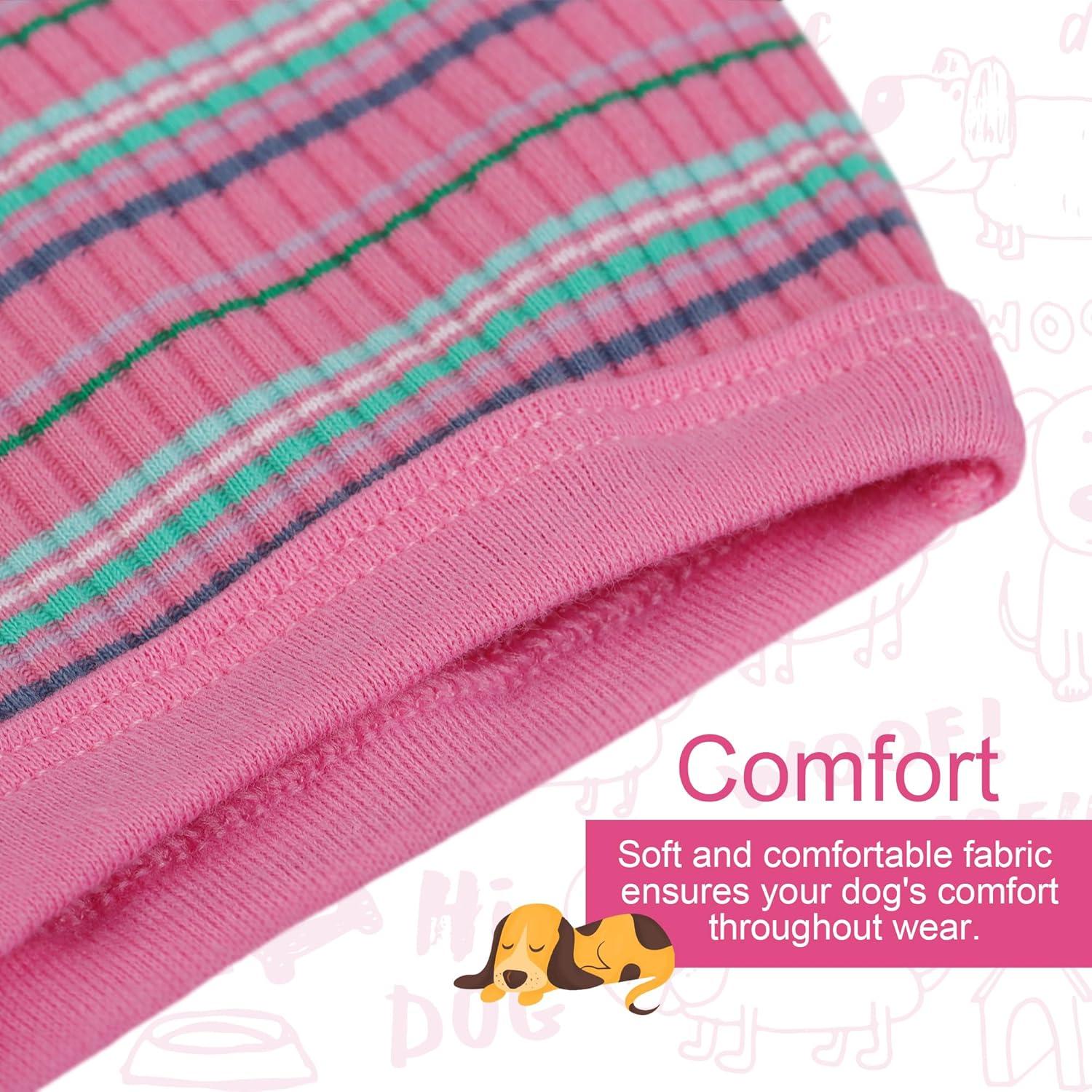 Camiseta Chaleco Algodón Paiaite Rosa Pequeño para Perros