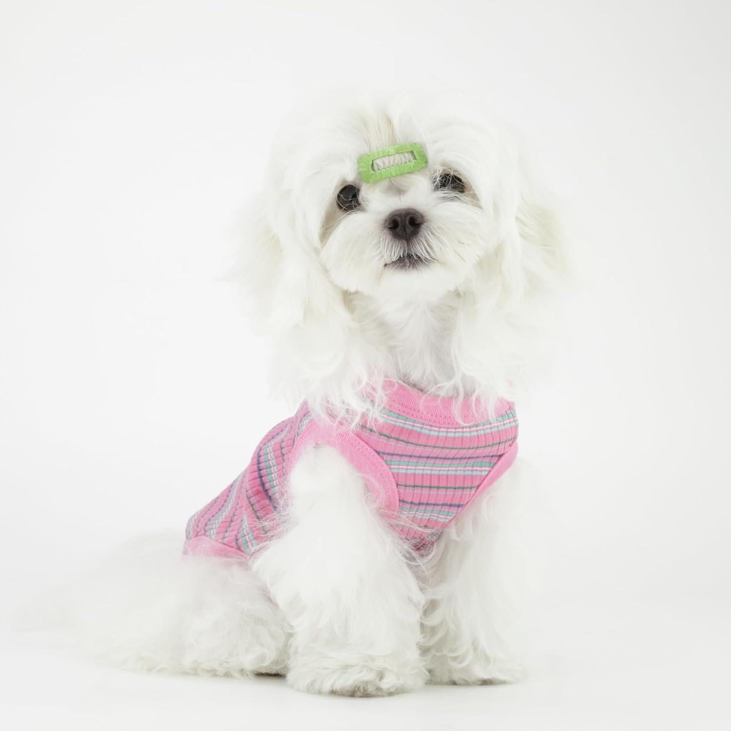Camiseta Chaleco Algodón Paiaite Rosa Pequeño para Perros