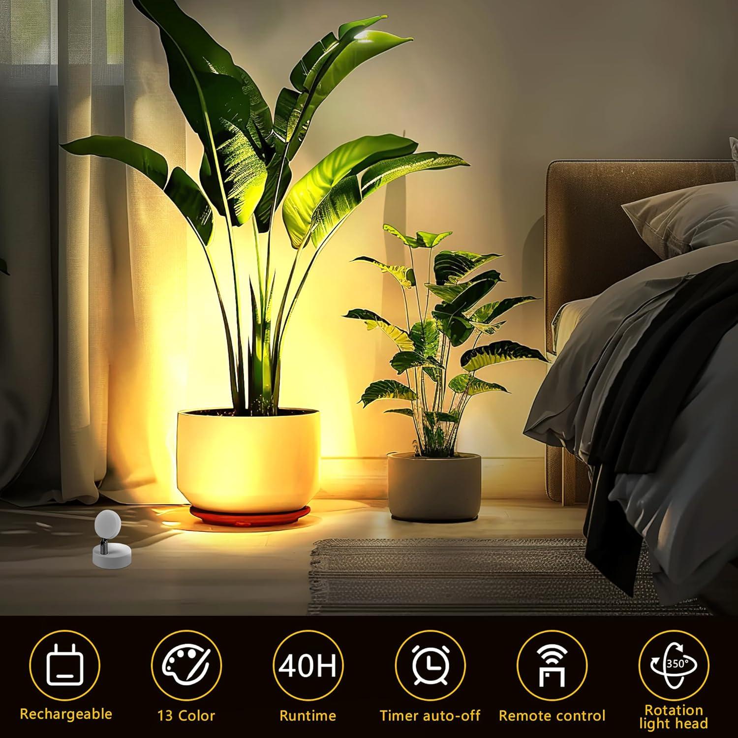 Paquete de 2 Focos LED Recargables Guankaidianzishangwu RGB