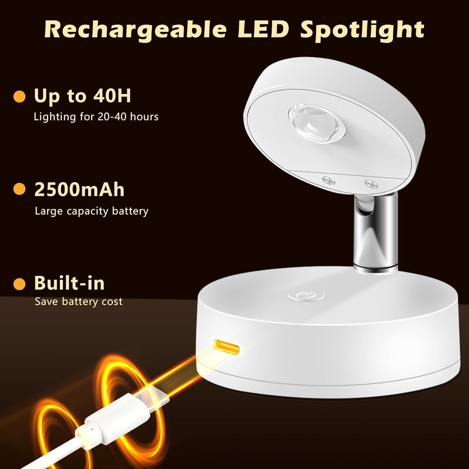 Paquete de 2 Focos LED Recargables Guankaidianzishangwu RGB