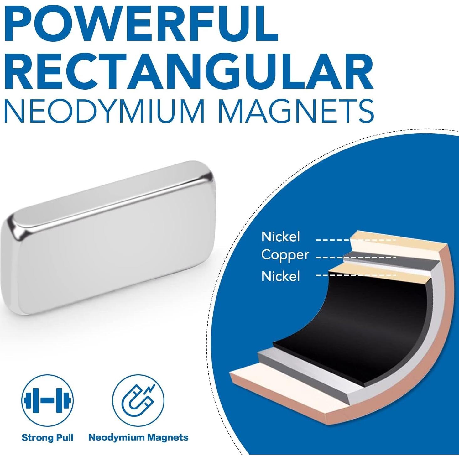 Imán de Barra LOVIMAG 10x5x2mm 120Pcs Neodimio Fuerte