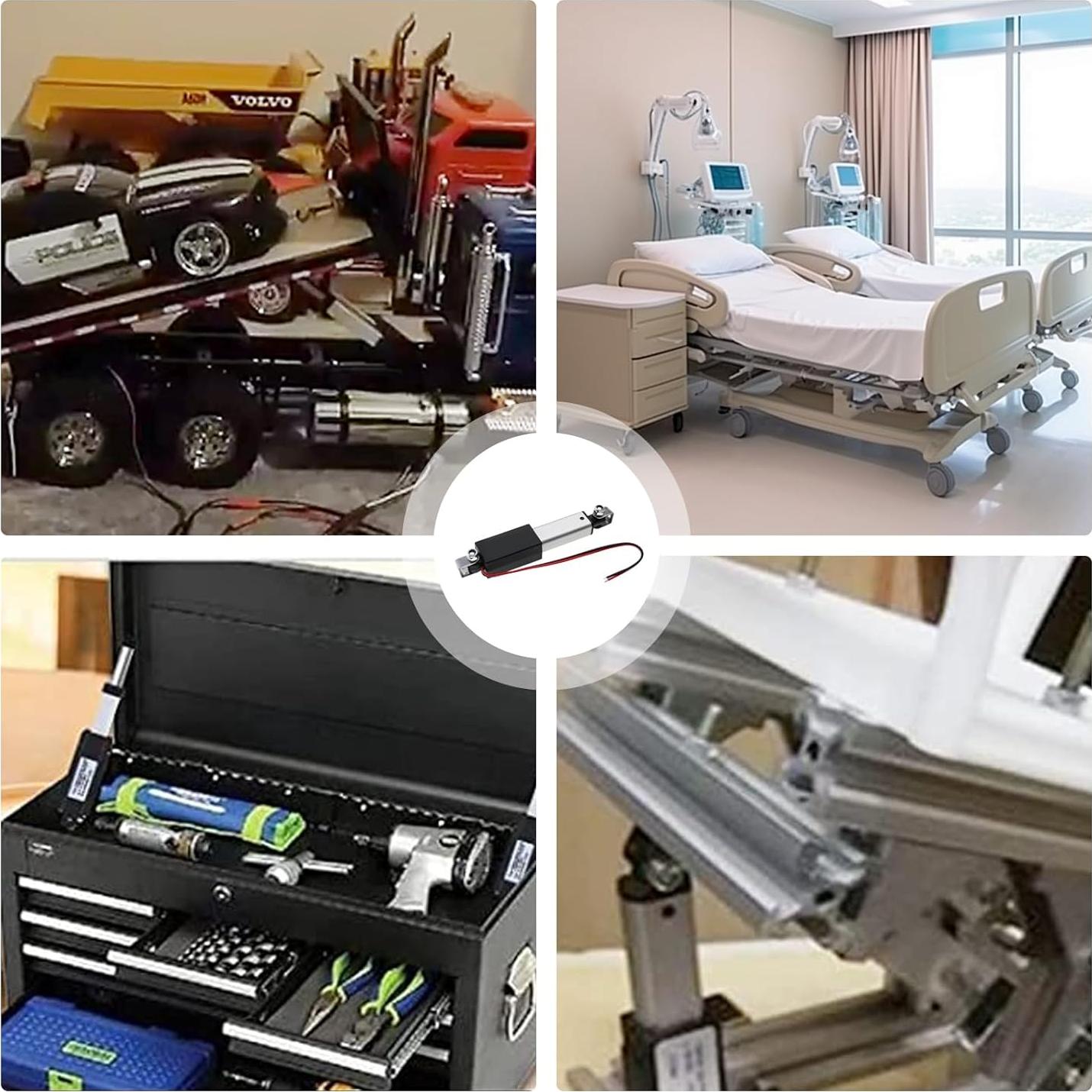 Actuador Lineal Eléctrico Mini 25mm 120N 12V para Automatización