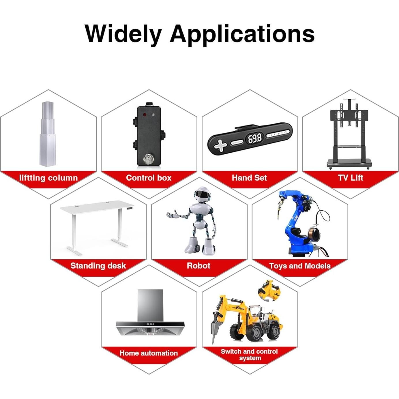 Actuador Lineal Eléctrico Mini 25mm 120N 12V para Automatización