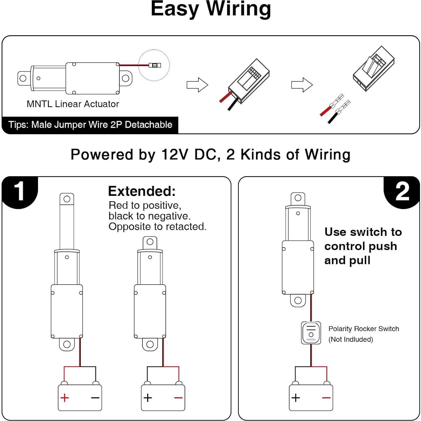 Actuador Lineal Eléctrico Mini 25mm 120N 12V para Automatización