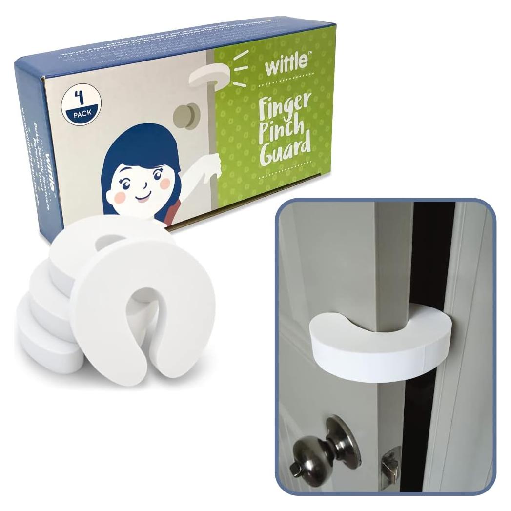 Tope de Puerta Wittle 4 Piezas EVA Blanco Antipellizcos