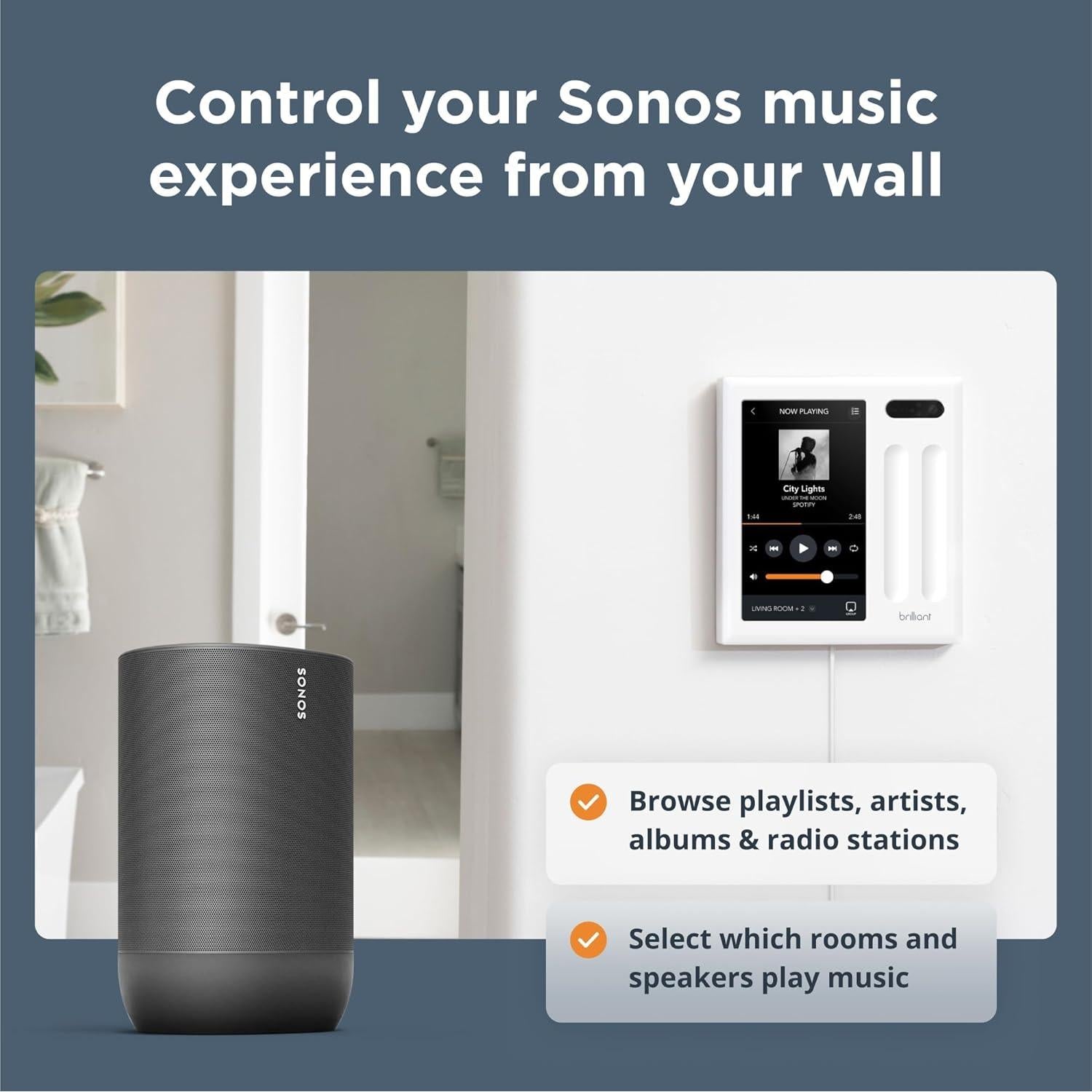 Panel de Enchufe Inteligente Brilliant con Alexa - Control Táctil 12.7 cm