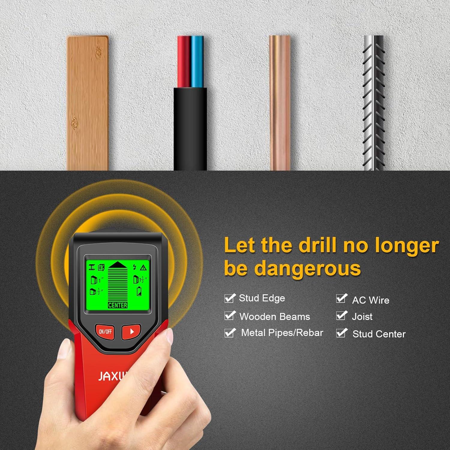 Buscador de Vigas JAXWQ TH410 5 en 1 Pantalla LCD Rojo