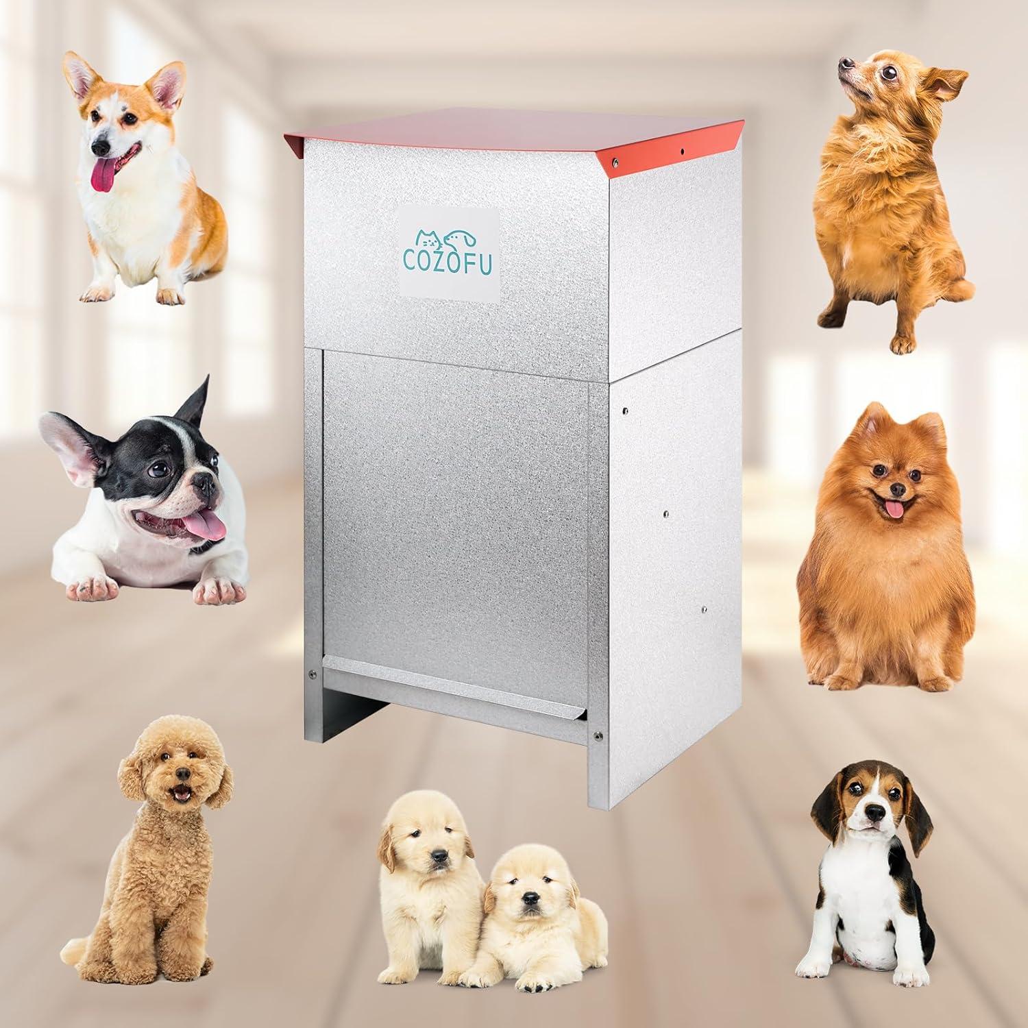 Comedero Automático COZOFU 25 lbs para Perros - Metal Galvanizado