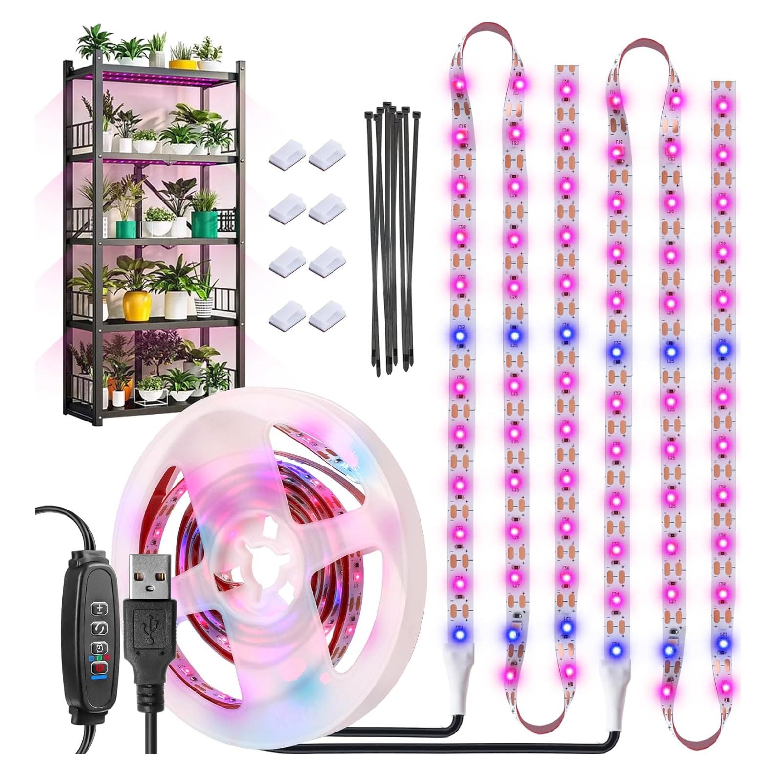 Luces de Crecimiento LED LYGZM 120 LEDs USB 2m Espectro Completo