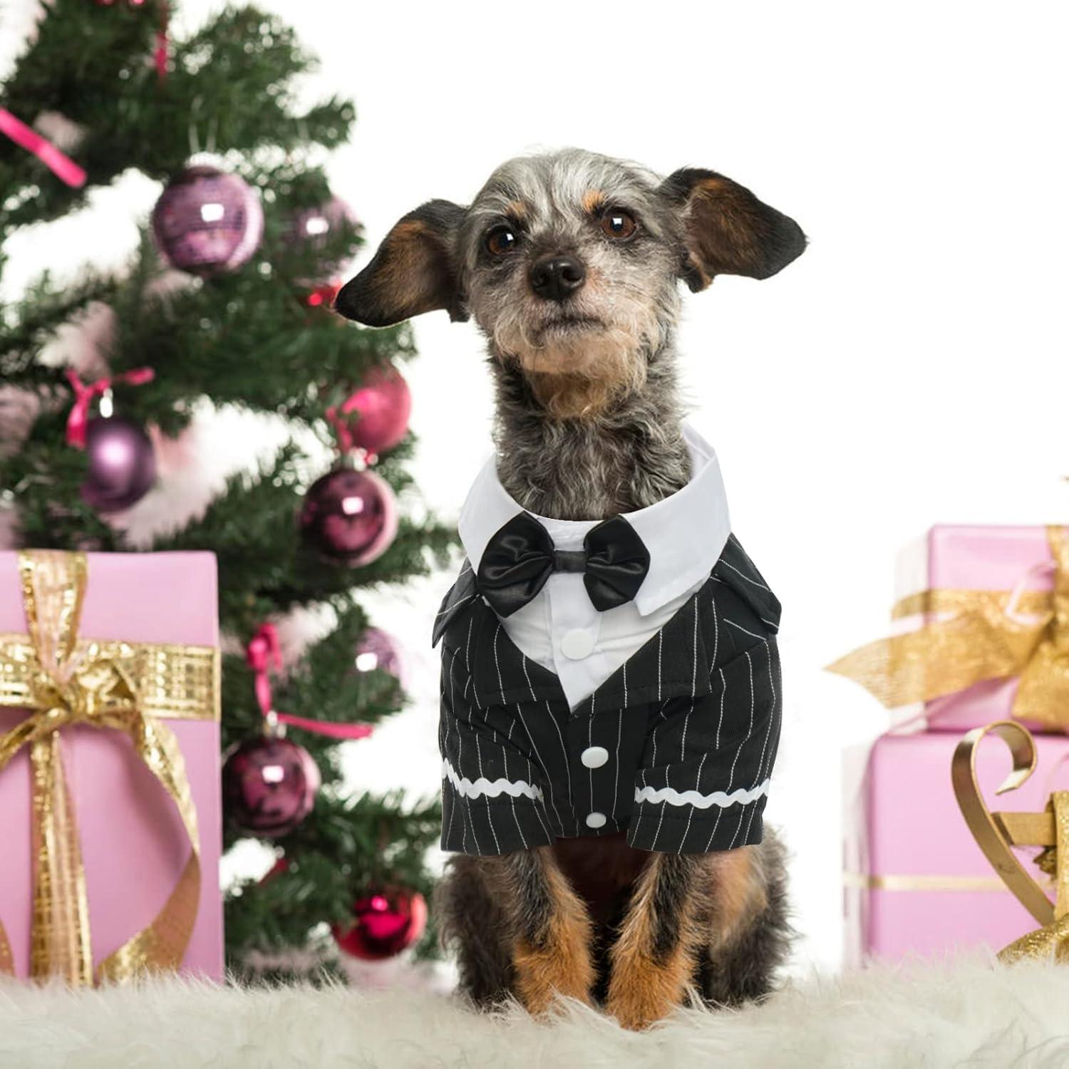 Disfraz Tuxedo para Perros DENTRUN Ajustable para Bodas