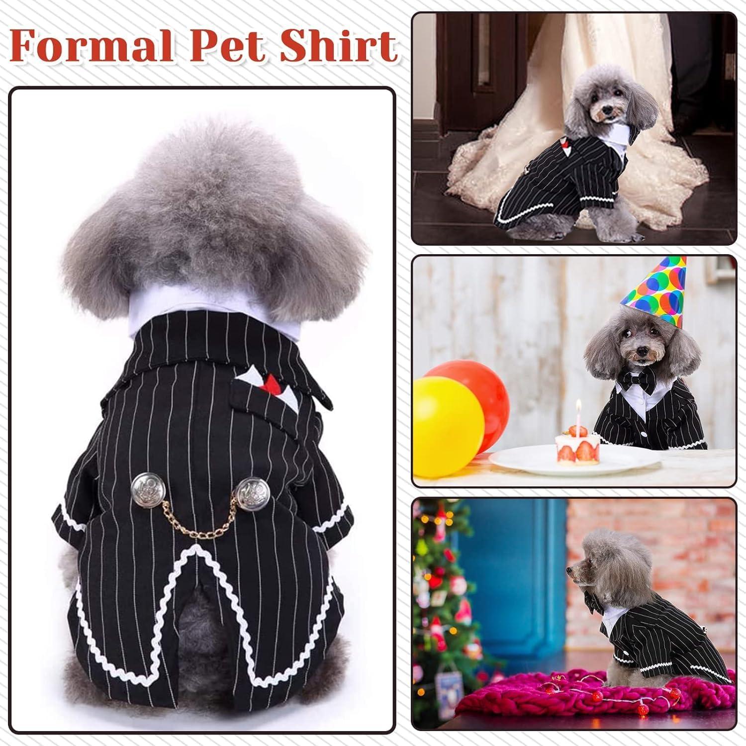 Disfraz Tuxedo para Perros DENTRUN Ajustable para Bodas