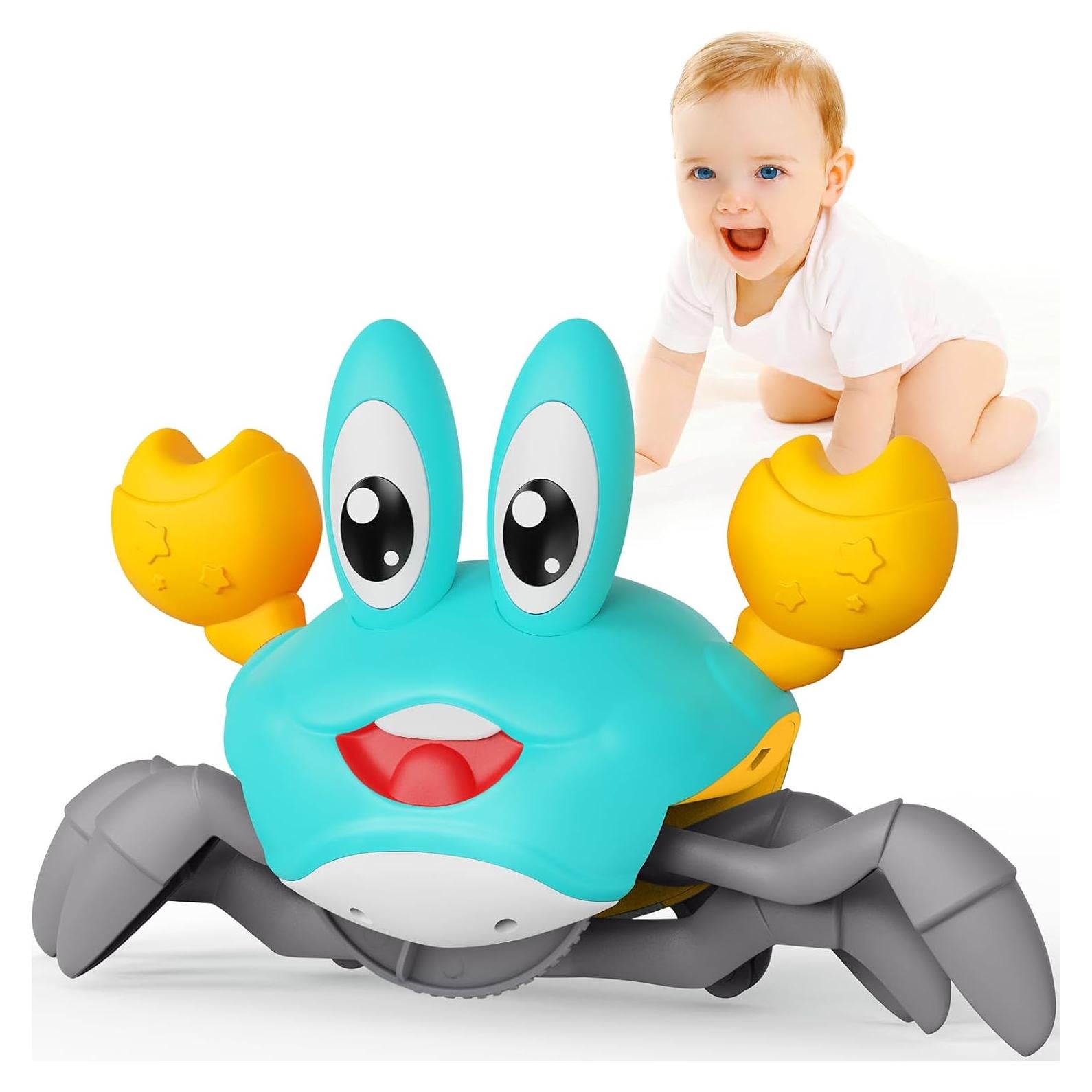 Juguete Cangrejo Rodante FunMission Verde con Música y Luz LED