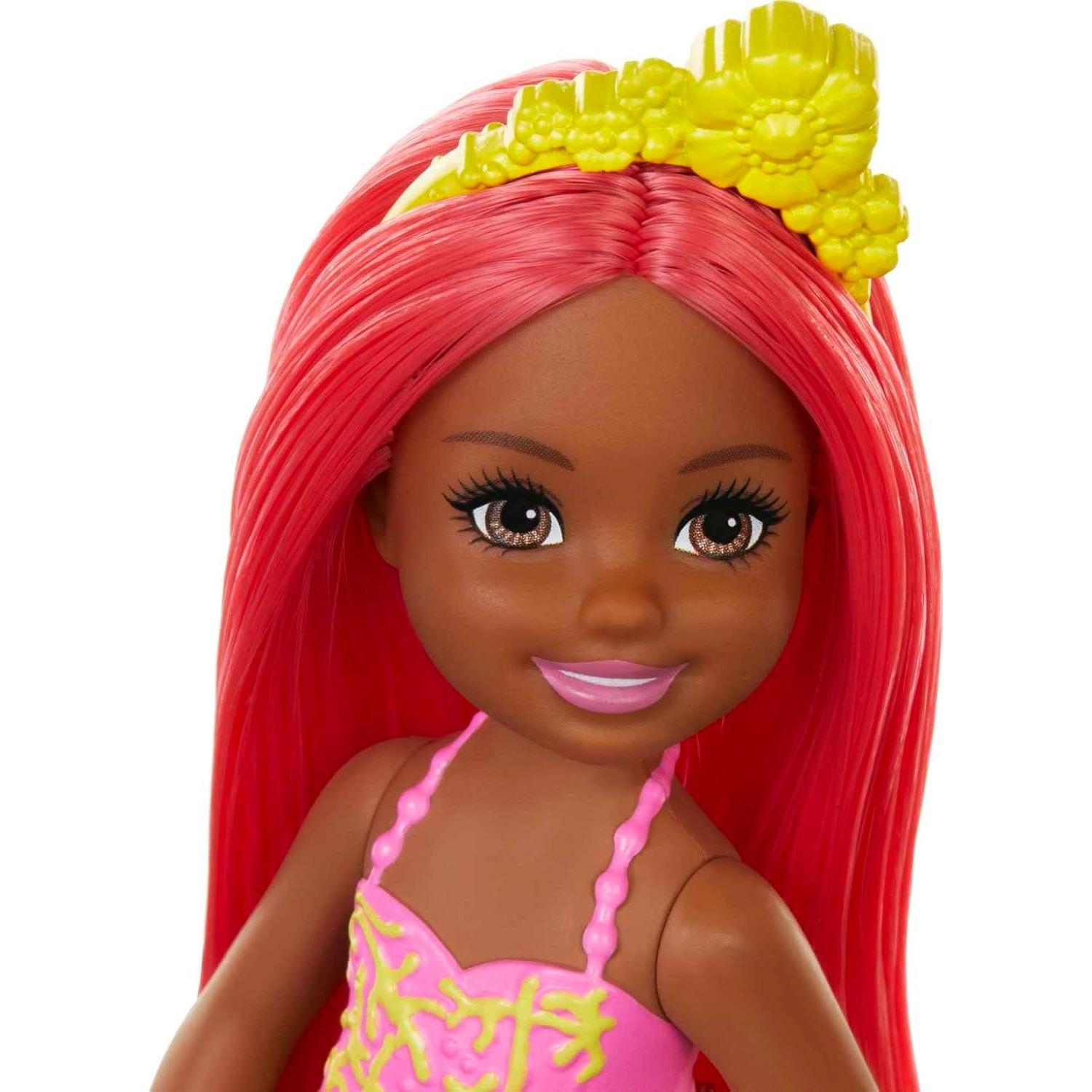 Muñeca Sirena Chelsea Barbie Dreamtopia Coral 16.5 cm