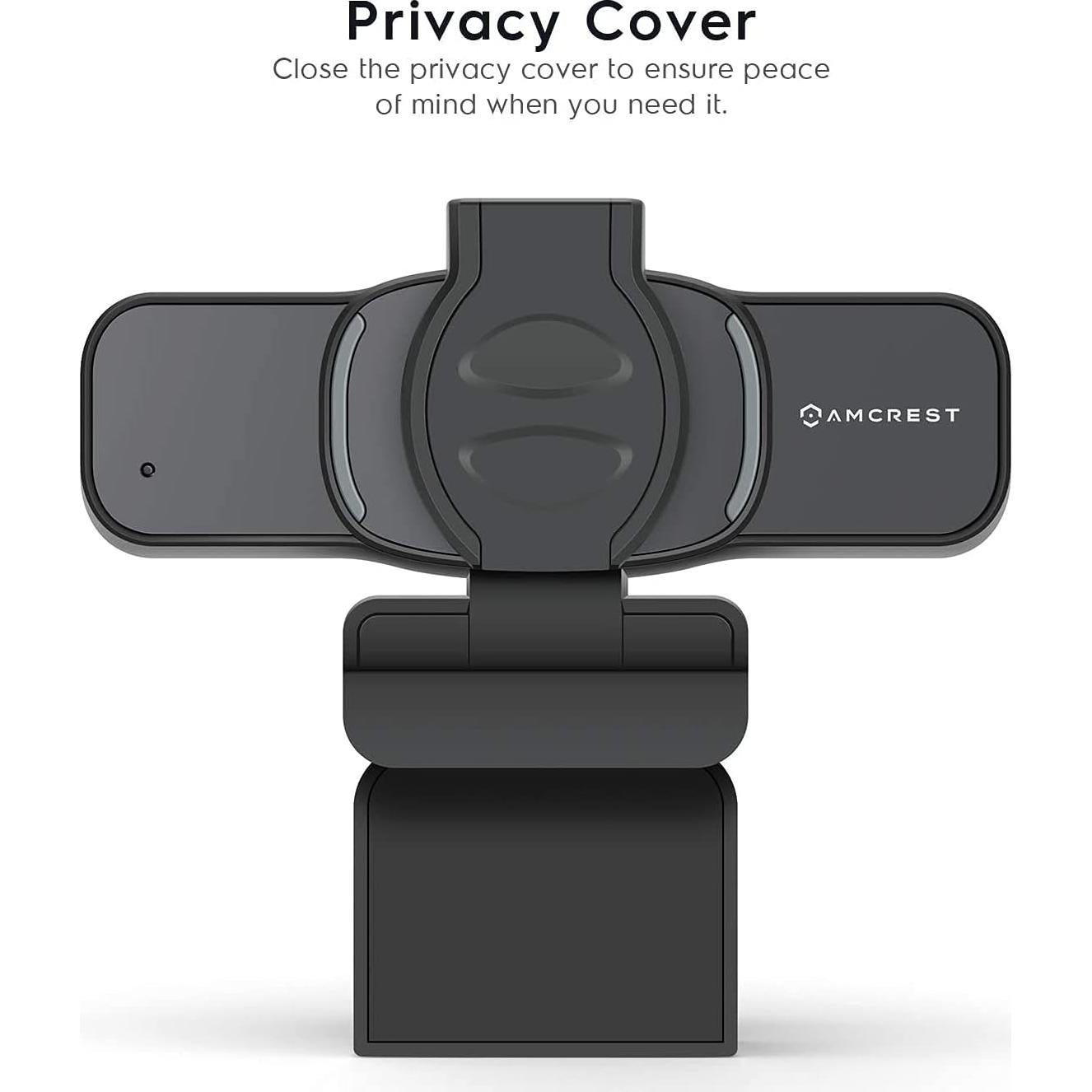 Cámara Web Amcrest 1080P con Micrófono y Cubierta de Privacidad