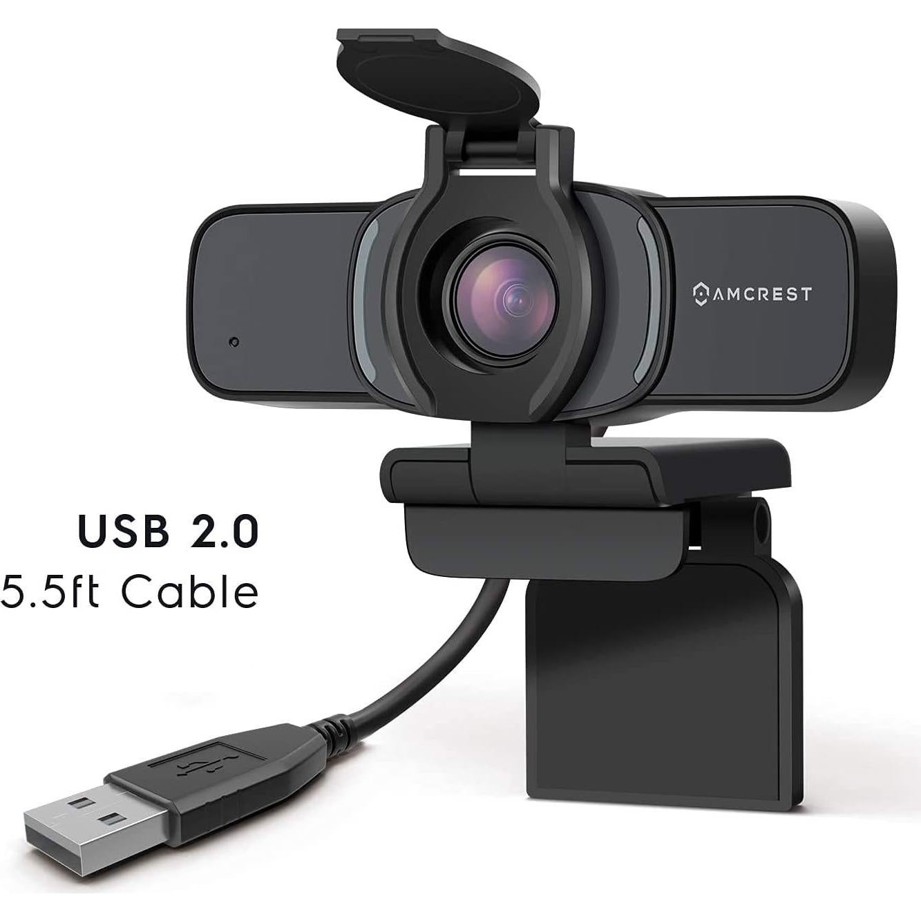 Cámara Web Amcrest 1080P con Micrófono y Cubierta de Privacidad