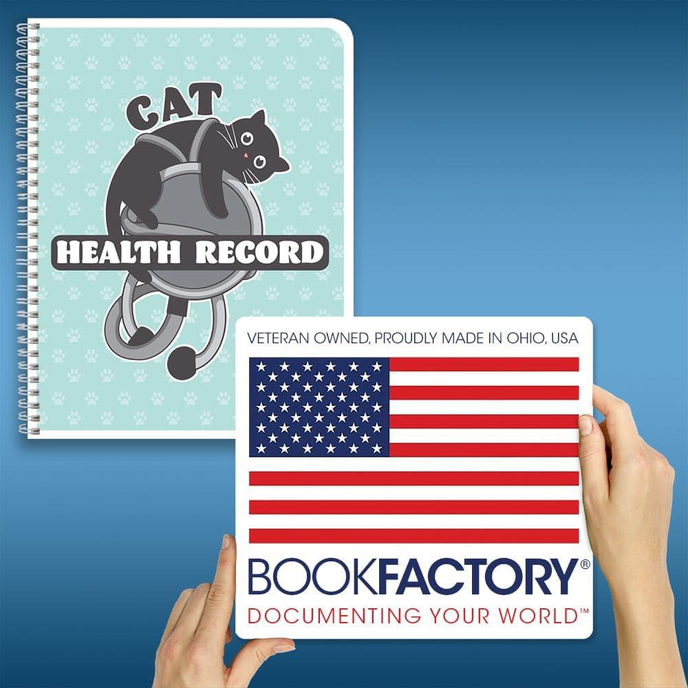 Cuaderno de Salud de Gatos BookFactory - 100 Páginas Wire-O