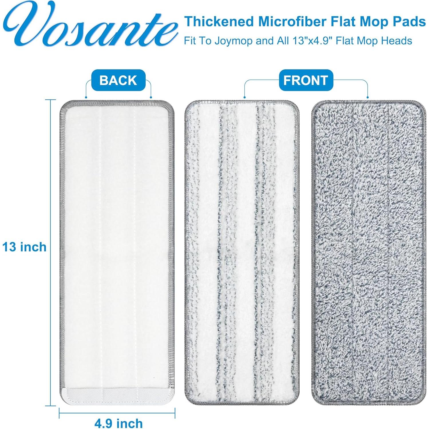 2 Piezas Almohadillas de Mopa de Microfibra Vosante 33 cm