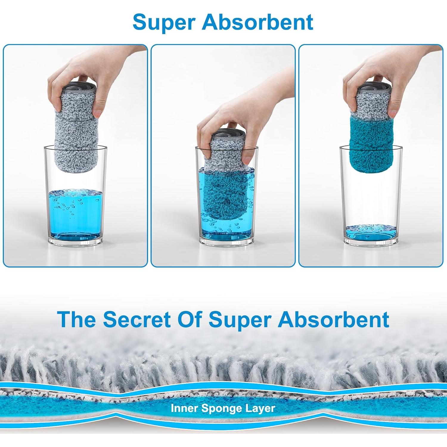 2 Piezas Almohadillas de Mopa de Microfibra Vosante 33 cm