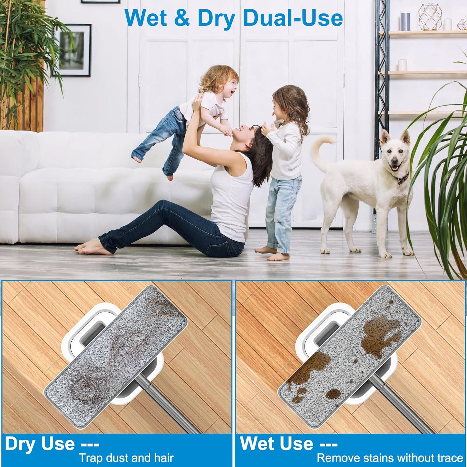 2 Piezas Almohadillas de Mopa de Microfibra Vosante 33 cm